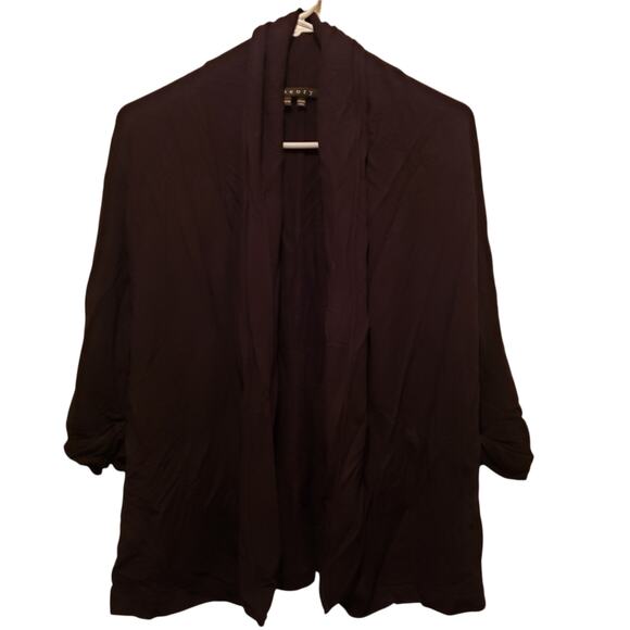 Theory Ashley Cardigan Modal Sweater Womens Medium Black 3/4 Open Front AO526131 - Picture 1 of 6